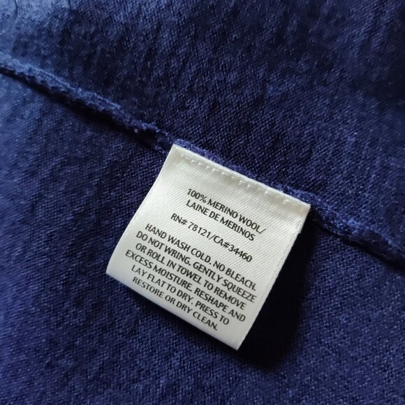 eileen fisher open cardigan Sweater M Italian Merino Yarn Blue Purplish - Picture 10 of 12